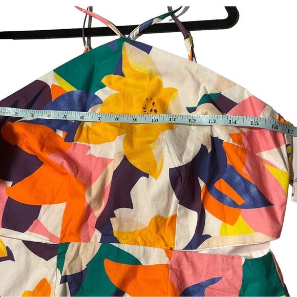 Walter Baker Hemali Midriff Cutout Dress In Citrus Canopy Size 10 - Picture 10 of 14